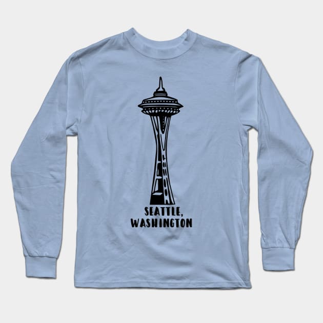 Seattle, Washington's Space Needle Long Sleeve T-Shirt by gorff